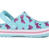 Crocs (PS) 4 Baskılı Açık Hava Düz Topuklu Plaj Spor Mavi Sandaletler 206178-4O9