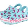 Crocs (PS) 4 Baskılı Açık Hava Düz Topuklu Plaj Spor Mavi Sandaletler 206178-4O9