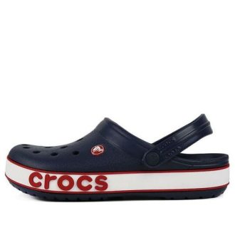 Crocs (PS) Corcband Bold Logo Minimalist Günlük Mavi Kırmızı Sandaletler “Mavi Kırmızı” 206022-4CC
