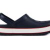 Crocs (PS) Corcband Bold Logo Minimalist Günlük Mavi Kırmızı Sandaletler “Mavi Kırmızı” 206022-4CC
