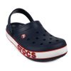 Crocs (PS) Corcband Bold Logo Minimalist Günlük Mavi Kırmızı Sandaletler “Mavi Kırmızı” 206022-4CC