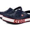 Crocs (PS) Corcband Bold Logo Minimalist Günlük Mavi Kırmızı Sandaletler “Mavi Kırmızı” 206022-4CC