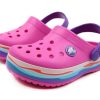 Crocs (PS) Crocband Dalgalı Bant Küçük Crocs Günlük Pembe Mor Sandaletler “Pembe Mor” 205697-6L0