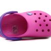 Crocs (PS) Crocband Dalgalı Bant Küçük Crocs Günlük Pembe Mor Sandaletler “Pembe Mor” 205697-6L0