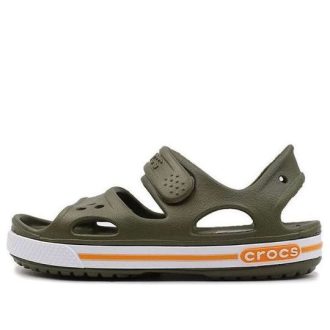 Crocs (PS) Düz Günlük Ordu Yeşili Sandaletler 14854-309