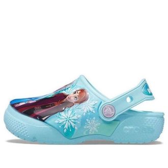 Crocs (PS) Frozen Baskılı Açık Hava Düz Topuklu Spor Mavi Sandaletler 207078-4O9