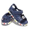 Crocs (PS) Funny Mickey Velcro Outdoor Açık Burun Düz Topuk Spor Derin Mavi Sandaletler 206171-410