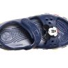 Crocs (PS) Funny Mickey Velcro Outdoor Açık Burun Düz Topuk Spor Derin Mavi Sandaletler 206171-410