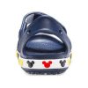 Crocs (PS) Funny Mickey Velcro Outdoor Açık Burun Düz Topuk Spor Derin Mavi Sandaletler 206171-410