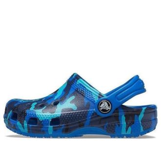Crocs (PS) Kamuflaj Baskılı Plaj Mavisi Sandaletler 205813-4JL