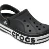 Crocs (PS) Küçük Crocs Outdoor Düz Topuklu Plaj Sporları Siyah Beyaz Sandalet “Siyah Beyaz” 205100-001