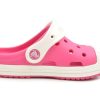 Crocs (PS) Küçük Crocs Outdoor Düz Topuklu Spor Pembe Sandaletler 202282-6MI