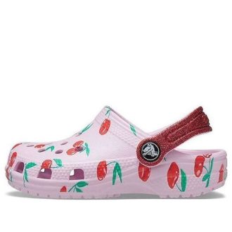 Crocs (PS) Klasik Clog Meyve Baskılı Şık Spor Pembe Sandaletler 207150-6GD