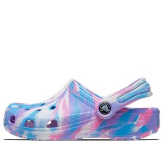 Crocs (PS) Klasik Mermer Desenli Tığ Ayakkabısı “Mavi Mor Pembe” 207464-102