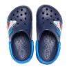 Crocs (PS) Komik Köpekbalığı Desenli Açık Hava Düz Topuklu Spor Derin Mavi Sandaletler 207070-410