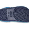 Crocs (PS) Komik Köpekbalığı Desenli Açık Hava Düz Topuklu Spor Derin Mavi Sandaletler 207070-410