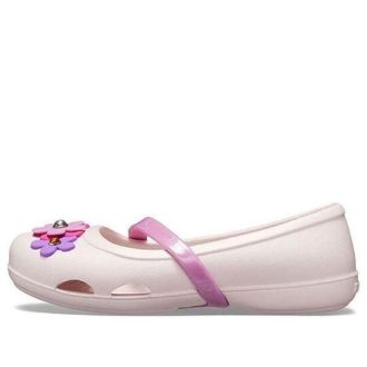 Crocs (PS) Lina Charm Düz Çiçekler Soluk Pembe Sandaletler 205529-6PI