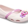 Crocs (PS) Lina Charm Düz Çiçekler Soluk Pembe Sandaletler 205529-6PI