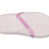 Crocs (PS) Lina Charm Düz Çiçekler Soluk Pembe Sandaletler 205529-6PI