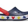 Crocs (PS) Mickey Outdoor Düz Topuklu Spor Derin Mavi Sandaletler 207077-410