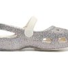 Crocs (PS) Outdoor Düz Topuklu Parlak Spor Gümüş Sandalet 206370-93R
