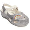 Crocs (PS) Outdoor Düz Topuklu Parlak Spor Gümüş Sandalet 206370-93R