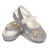 Crocs (PS) Outdoor Düz Topuklu Parlak Spor Gümüş Sandalet 206370-93R