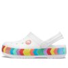 Crocs Rainbow Outdoor Beach Sports Büyük Çocuk Beyaz Sandaleti 207007-100