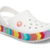 Crocs Rainbow Outdoor Beach Sports Büyük Çocuk Beyaz Sandaleti 207007-100