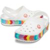 Crocs Rainbow Outdoor Beach Sports Büyük Çocuk Beyaz Sandaleti 207007-100