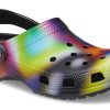 Crocs Renkli Crocs Plaj Unisex Çok Renkli Siyah Sandalet 207556-0C4