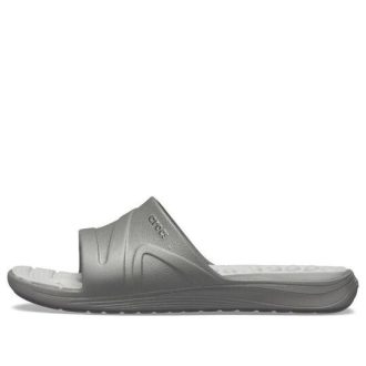 Crocs Reviva Cozy Kaymaz Düz Spor Terlikleri Unisex Gri 205546-0DV