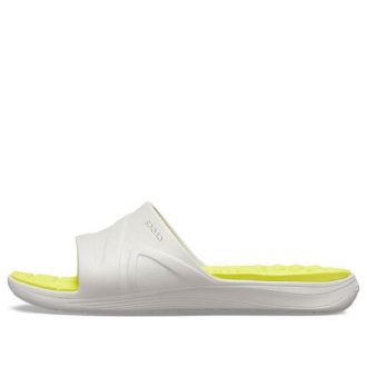 Crocs Reviva Geniş Bantlı Yuvarlak Burunlu Terlik “Sarı Beyaz” 205546-1CC