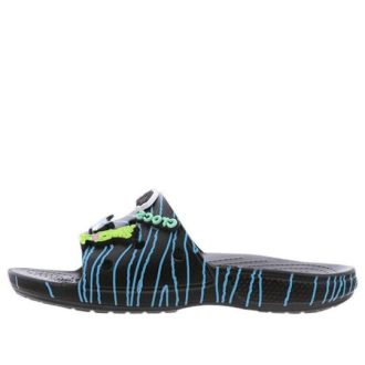 Crocs Ron English x Classic Bootlegger Terlikleri “Siyah Mavi” 207526-001