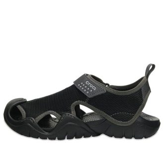 Crocs Swiftwater Sandaletler “Siyah Açık Gri” 203967-02S