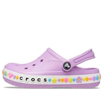 Crocs (TD) Crocs Bayaband Charm Band Clugs “Purple White” 208102-5PR