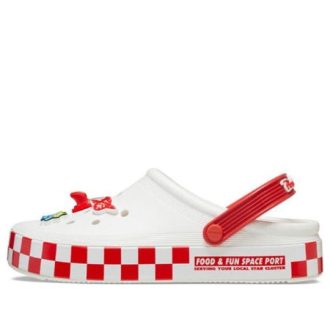 Crocs Toy Story Pizza Planet Kort Dışı Terlik “Beyaz Kırmızı” 209816-100