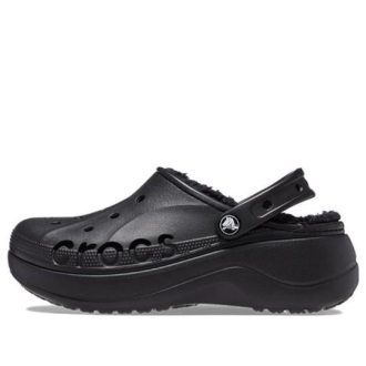 Crocs (WMNS) Baya Platform Astarlı Clog Sandaletler “Siyah” 208708-001