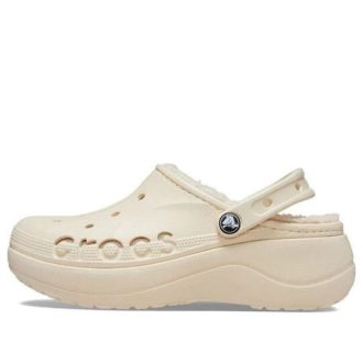 Crocs (WMNS) Baya Platform Çizgili Tığ Ayakkabısı “Bej” 208708-11S