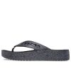 Crocs (WMNS) Baya Platform Parıltılı Flip Sandaletler “Siyah” 208463