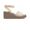 Crocs (WMNS) Brooklyn Bilek Kayışlı Kamalı Sandaletler “Krem Beyaz Kahverengi” 209406-2DS