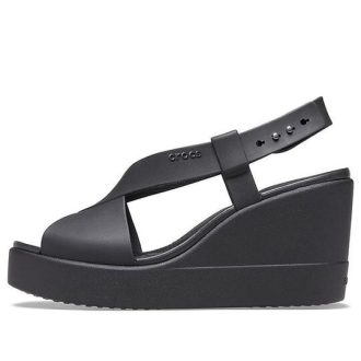 Crocs (WMNS) Brooklyn Cozy Kaymaz Spor Siyah Sandalet 206222-060