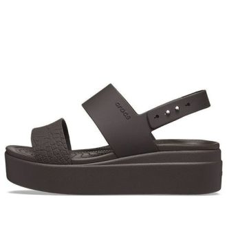 Crocs (WMNS) Brooklyn Croco Low Espresso Sandal “Kahverengi” 208585-206