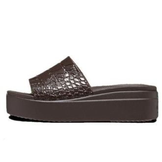 Crocs (WMNS) Brooklyn Croco Shine Terlik “Espresso” 209253-206