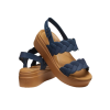 Crocs (WMNS) Brooklyn Dokuma Kamalı Sandaletler “Mavi Kahverengi” 209977-410