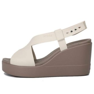 Crocs (WMNS) Brooklyn Hafif Çimento Gri Sandaletler “Gri” 206222-16T
