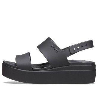 Crocs (WMNS) Brooklyn Kalın Tabanlı Günlük Siyah Sandaletler 206453-060