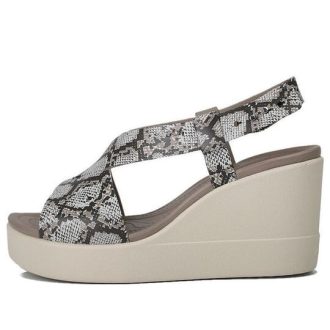 Crocs (WMNS) Brooklyn Kalın Tabanlı Gri Sandaletler “Gri” 206222-93T