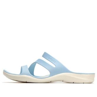 Crocs (WMNS) Düz Topuklu Spor Terlik Mavi 203998-4JQ