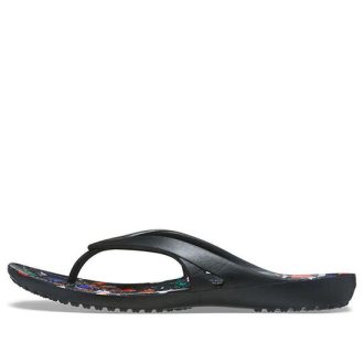 Crocs (WMNS) Kadee 2 Baskılı Flip Minimalist Günlük Parmak Arası Terlik Siyah 206866-001